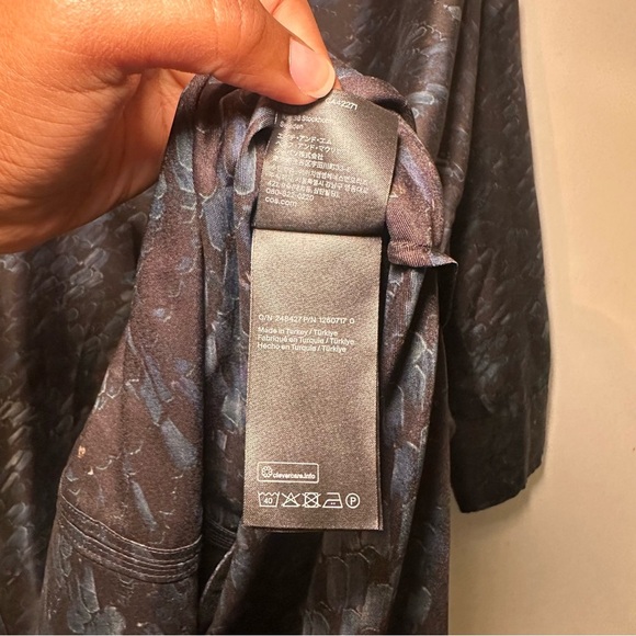 COS X Chris Perani Patterned Art To Wear Scarf Dress Draped Retro Lagenlook 12 - Picture 9 of 15